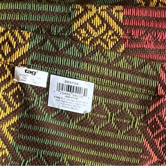Tag Woven Geometric Patterned Fabric Placemats 14"x19" Set of 6 – *New* - Picture 3 of 8